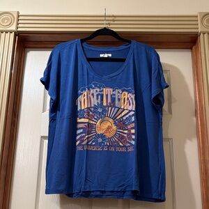 Maurices Blue Graphic Tee - Short Sleeve